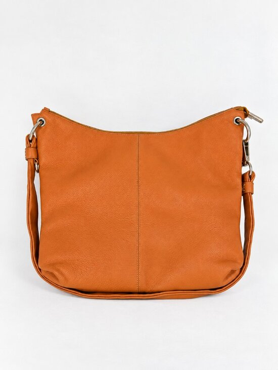 Roberta Handbags - Roberta Firenze Italy Orange Pebbled Leather Hobo Shoulder Bag